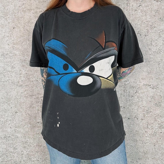 90's Taz Looney Tunes Vintage Faded Thrashed Tee Shirt T-Shirt