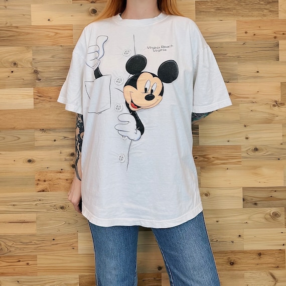 Vintage 90s Disney Oversized Beach Shirt - Tops & blouses