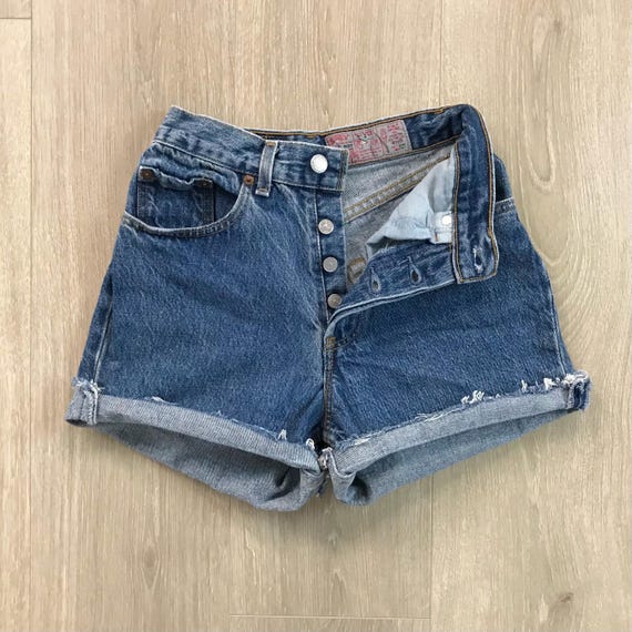 Levi's 501 Vintage Cut Off Jean Shorts / Size 22 23 XXS