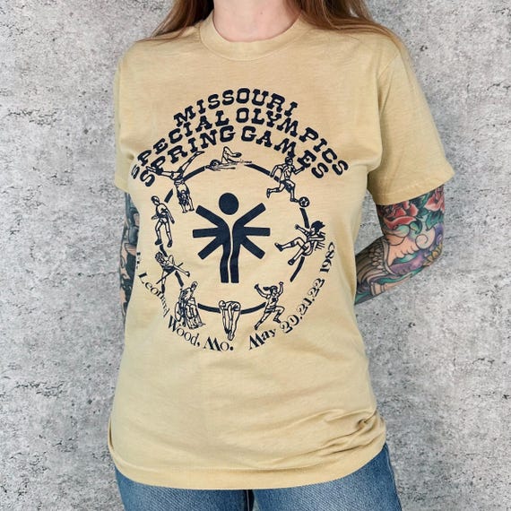 Vintage 80's Missouri Special Olympics Spring Games Soft Tee Shirt T-Shirt