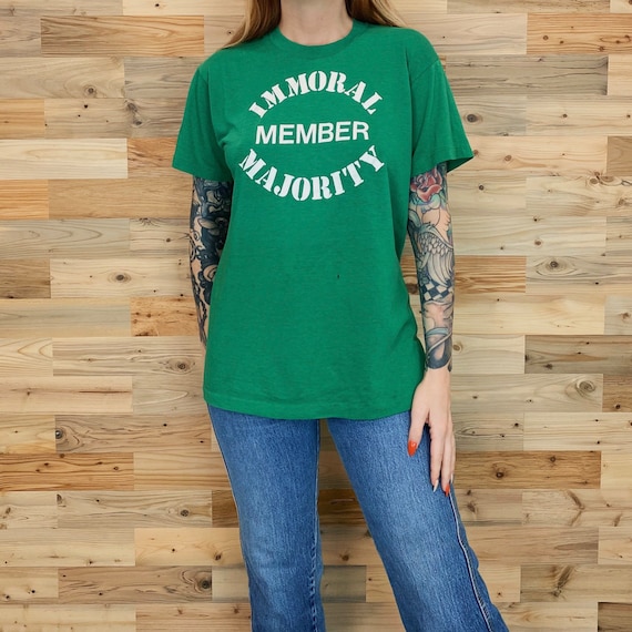 70's Paper Thin Immoral Majority Member Vintage Tee Shirt