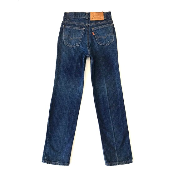 70's Levi's Orange Tab Pinstriped Straight Leg Jeans / Size 21 XXS