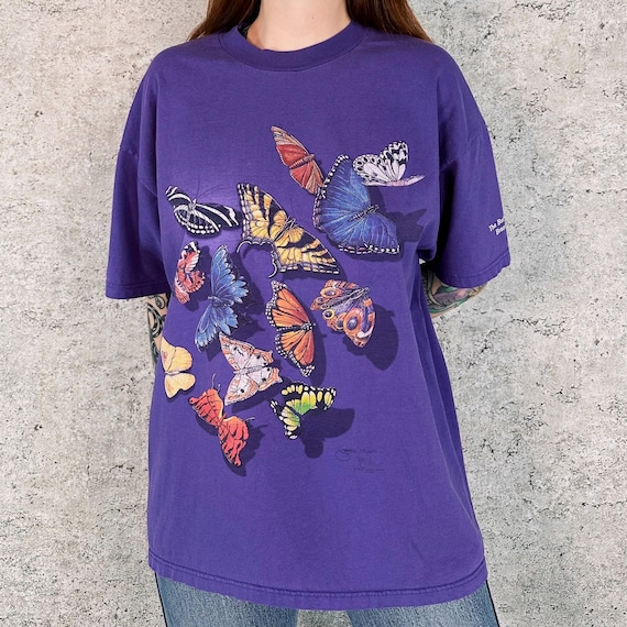 Vintage Butterflies Nature Print Tee Shirt T-Shirt