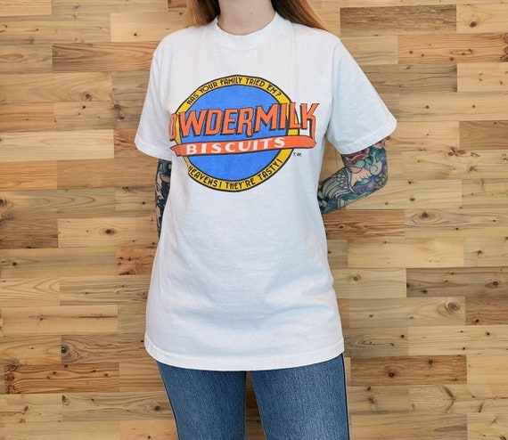 80's Vintage Powdermilk Biscuits Tee Shirt T-Shirt