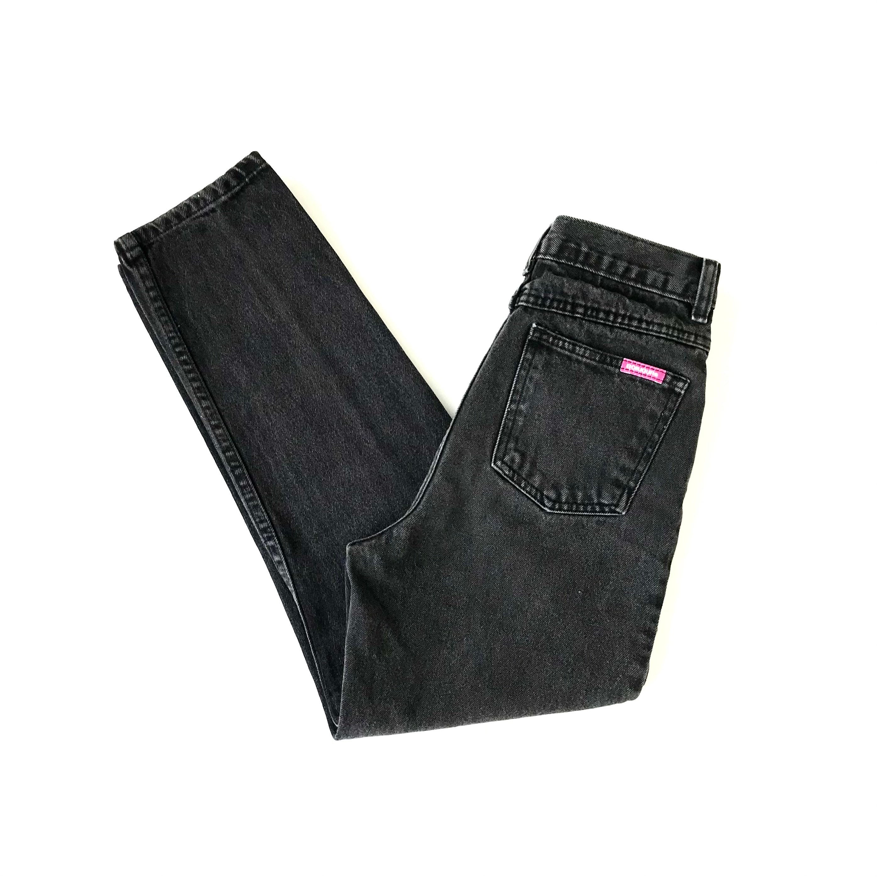 Bonjour Faded Black High Waisted Jeans / Size 22 23