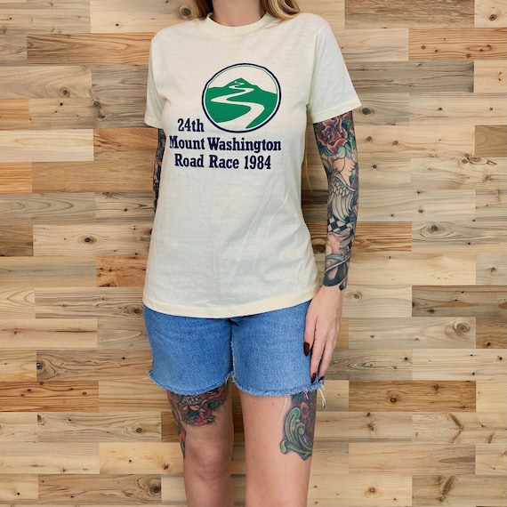 Vintage Soft 1984 Mount Washington Road Race Tee Shirt T-Shirt