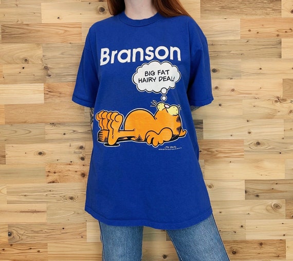 Garfield Vintage 90’s Big Fat Hairy Deal Branson Tee Shirt T-Shirt