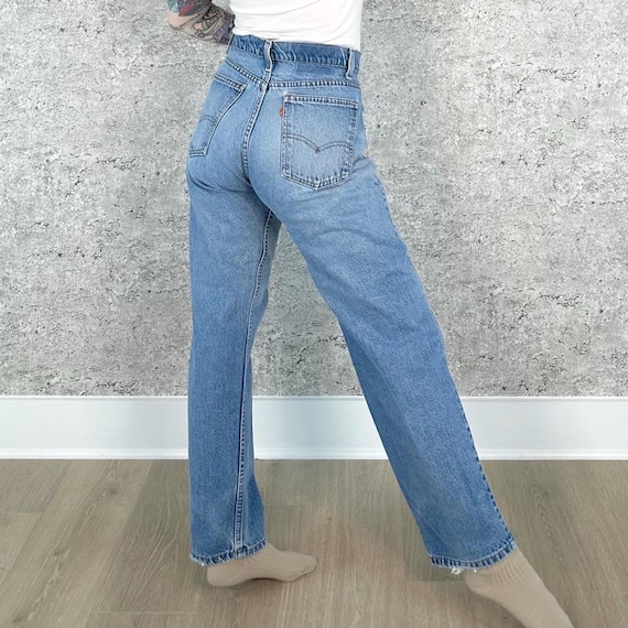 Levi's Vintage Orange Tab Distressed Straight Leg Jeans / Size 31 32