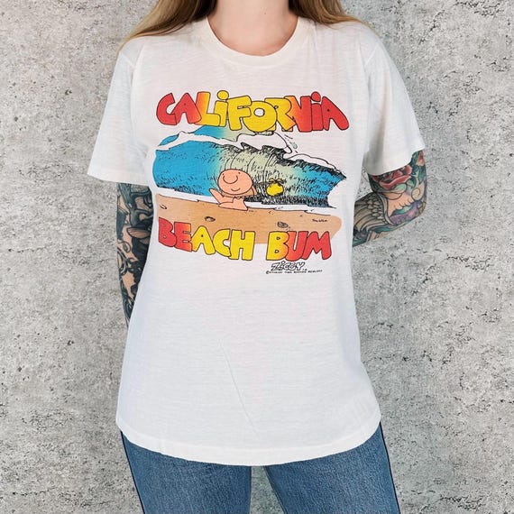 1975 Ziggy California Beach Bum Vintage Tee Shirt T-Shirt