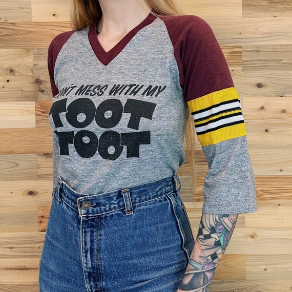 Vintage Don't Mess with My Toot Toot Raglan T Shirt