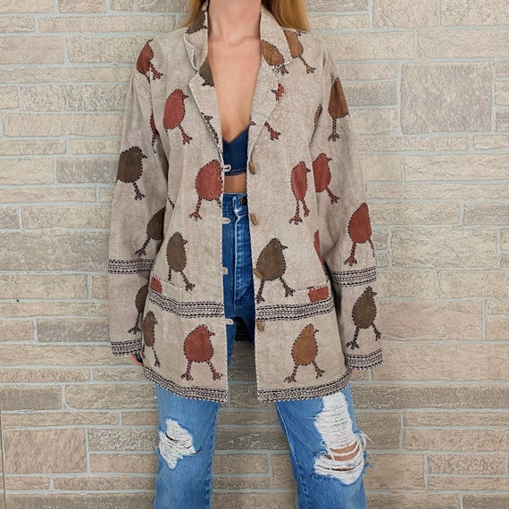Reversible Chick Print Chore Coat