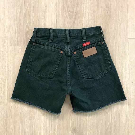 Wrangler Vintage Forest Green Denim Shorts / Size 24 25 XS