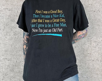 Camiseta vintage con humor y chiste de viejo cascarrabias