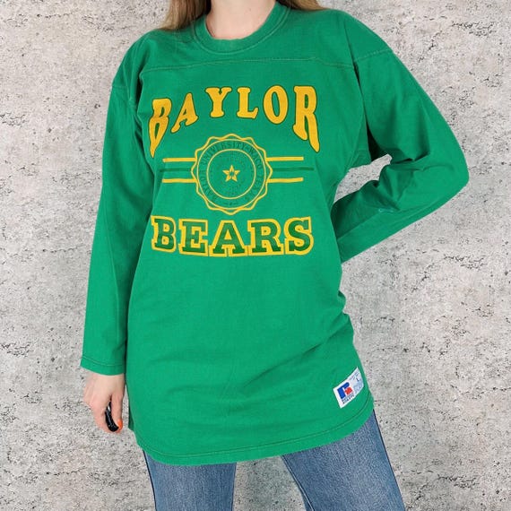 Baylor University Bears Vintage Jersey Style Tee Shirt T-Shirt Top