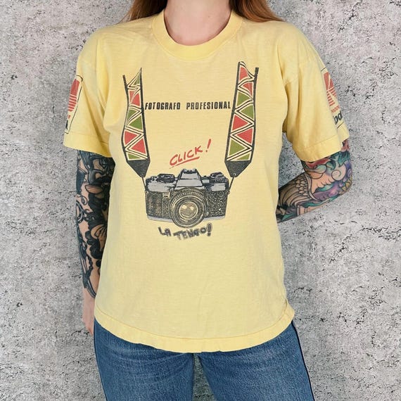 70's Vintage Acapulco Mexico Photographer Kodak Camera Tee Shirt T-Shirt