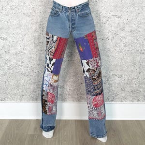 Jeans Levi's 501 Vintage Patchwork / Talla 26 27
