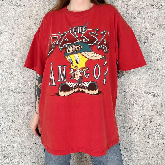 Tweety Bird Looney Tunes Vintage Qué Pasa Amigo? Tee Shirt T-Shirt