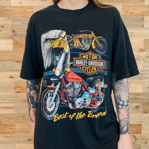 80's shops Harley Davidson Worn Thin Vintage Biker Tee Shirt