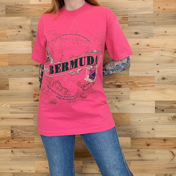 Vintage 90's Bermuda Retro Souvenir Travel Tee Shirt T-Shirt