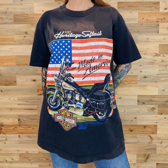 Harley Davidson Motorcycles Vintage 80's Biker Tee Shirt T-Shirt