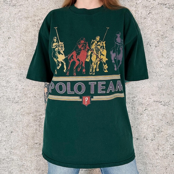 Vintage Polo Team Sport Retro Graphic Tee Shirt T-Shirt