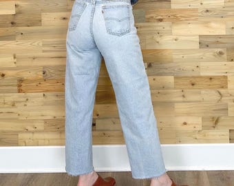 Levi's 550 Vintage Ankle Crop Paint Splatter Relaxed Jeans / Größe 30