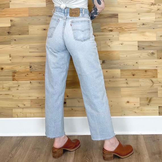 Levi's 550 Vintage Ankle Crop Paint Splatter Relaxed Jeans / Size 30