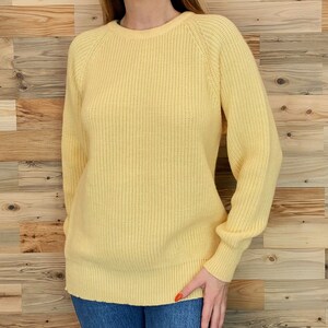 Vintage Yellow Soft Cozy Fisherman Pullover Sweater image 3