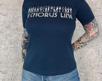 Camiseta original vintage de los años 70 de la obra de Broadway A Chorus Line.
