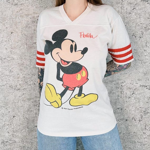 70's Mickey Mouse Velva Sheen Florida Disney Tee Shirt T-Shirt