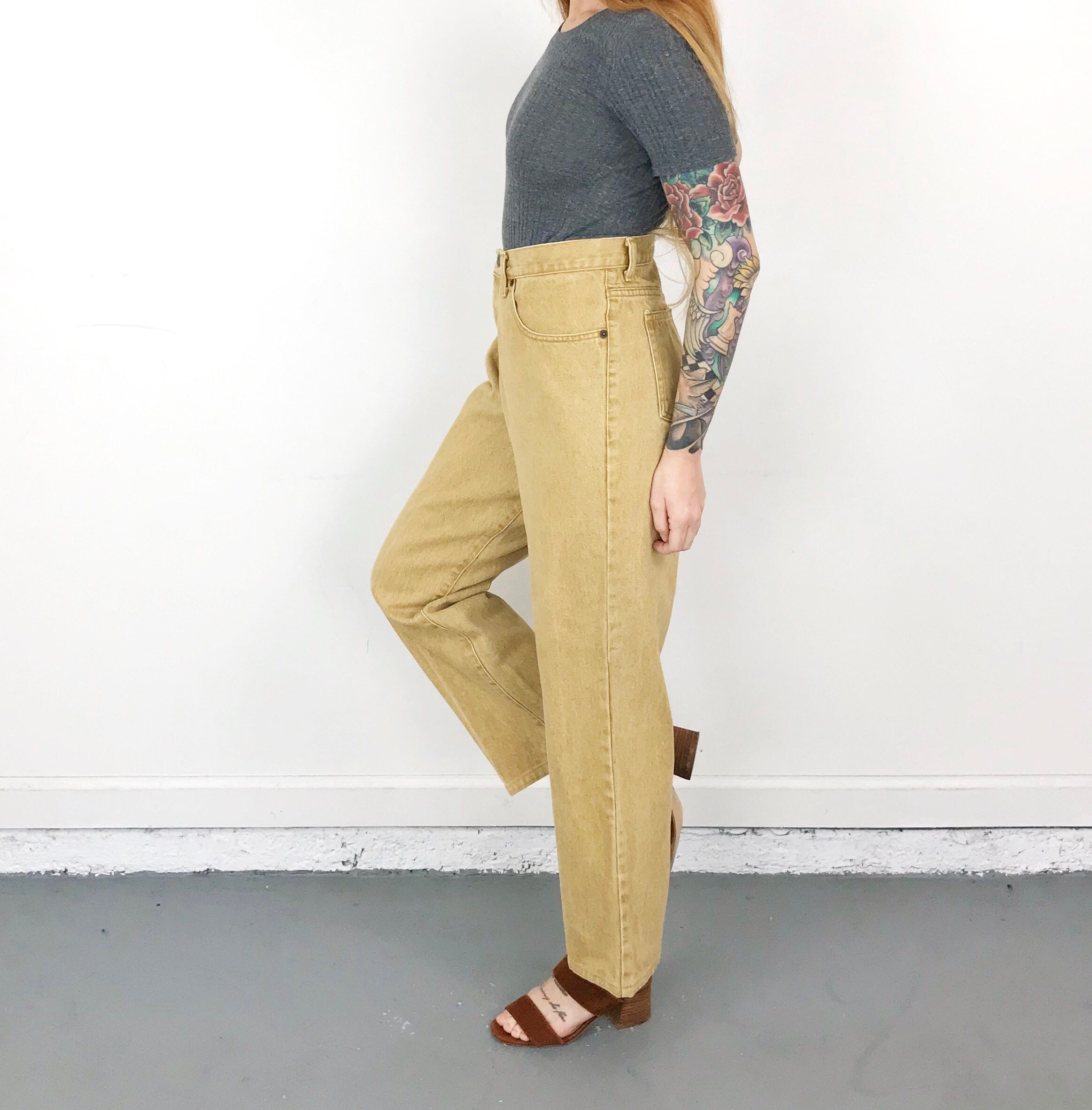 Guess Mustard Yellow Vintage Jeans / Size 32