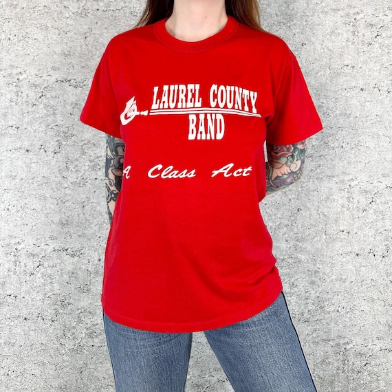 80's Vintage Laurel County Band A Class Act Tee Shirt T-Shirt