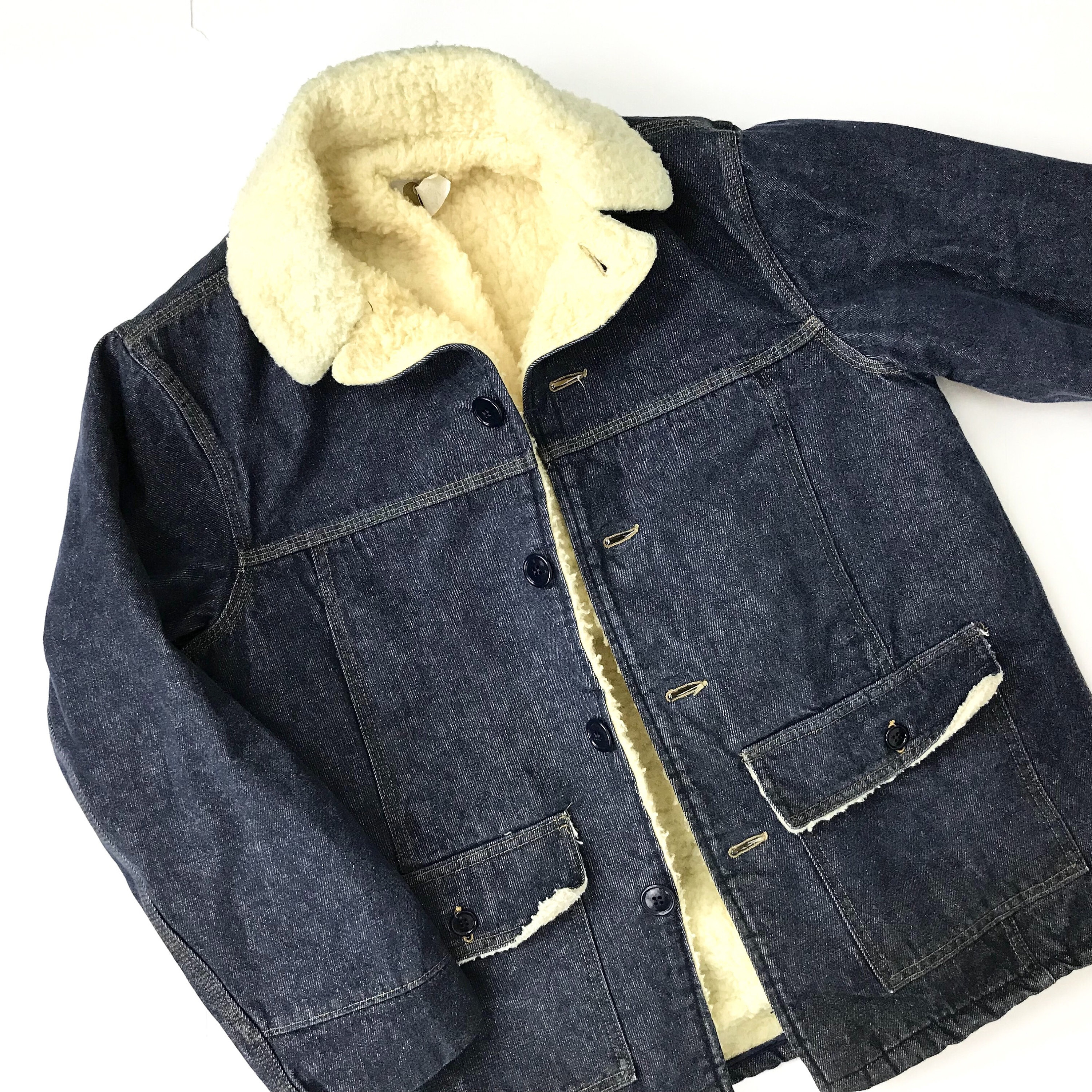 70's Carhartt Western Sherpa Lined Denim Jacket