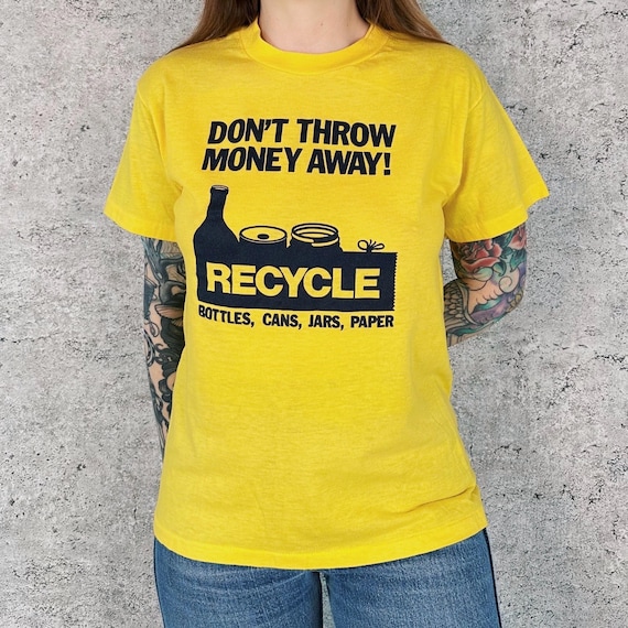 80's Vintage Environmental Recycle Graphic Tee Shirt T-Shirt