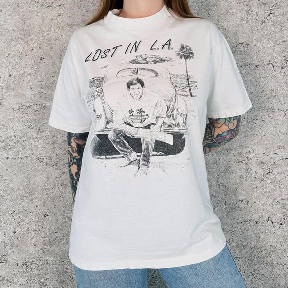 80's Lost in L.A. Vintage California Sketch Art Tee Shirt T-Shirt