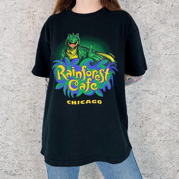 Rainforest Cafe Chicago Iggy The Iguana Vintage Tee Shirt T-Shirt