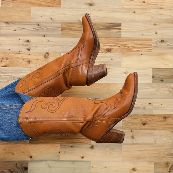 Western Dingo Vintage Brown Leather Boots / US Women's 7