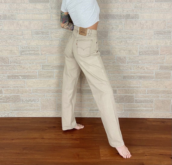 Levi's Orange Tab 555 Beige Jeans / Size 27