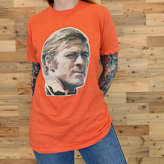 Robert Redford Vintage Soft Thin Retro Tee Shirt T-Shirt