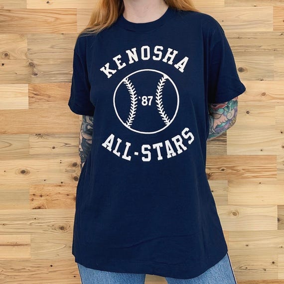 Vintage 1987 Soft Comfy Retro Kenosha Baseball All-Stars Tee Shirt T-Shirt