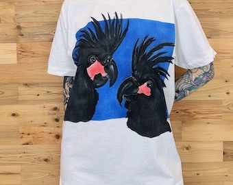 90's Vintage Cockatoo Birds Tee Shirt T-Shirt