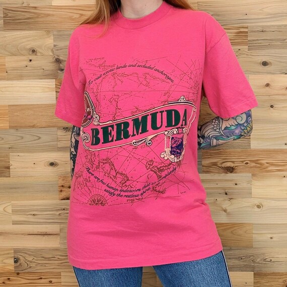 Vintage 90's Bermuda Retro Souvenir Travel Tee Shirt T-Shirt