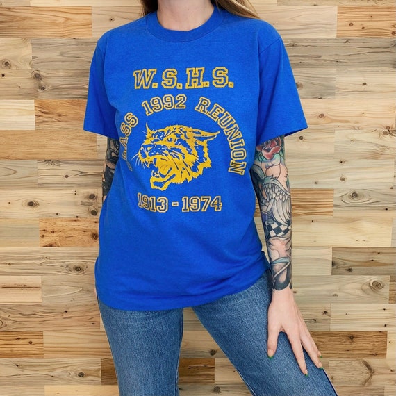 90's Vintage High School Reunion Retro Mascot T-Shirt Tee Shirt