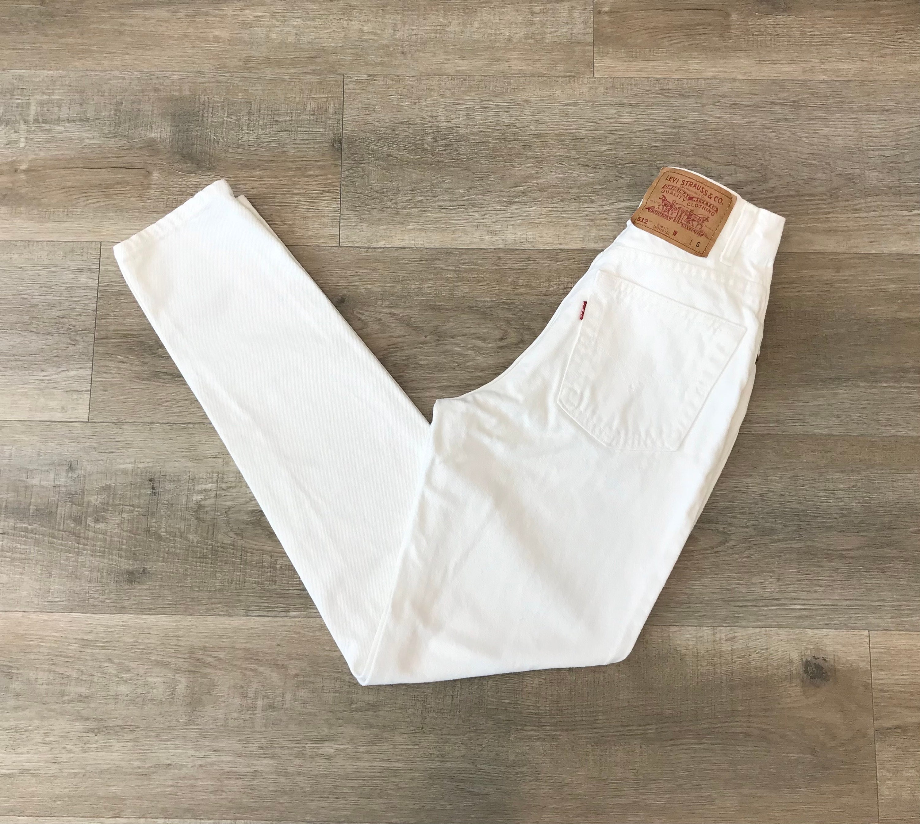 Levis 512 white discount