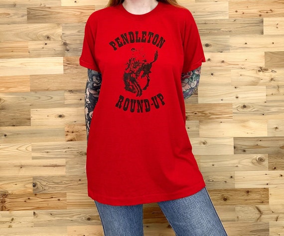 70's Vintage Pendleton Round-Up Western Rodeo Oregon Tee Shirt T-Shirt