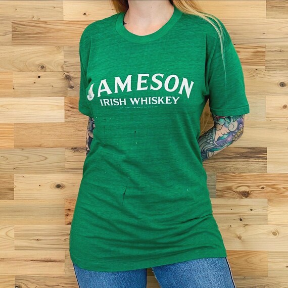 Jameson Irish Whiskey 70's Vintage Thrashed Paper Thin Threadbare Soft Tee Shirt T-Shirt