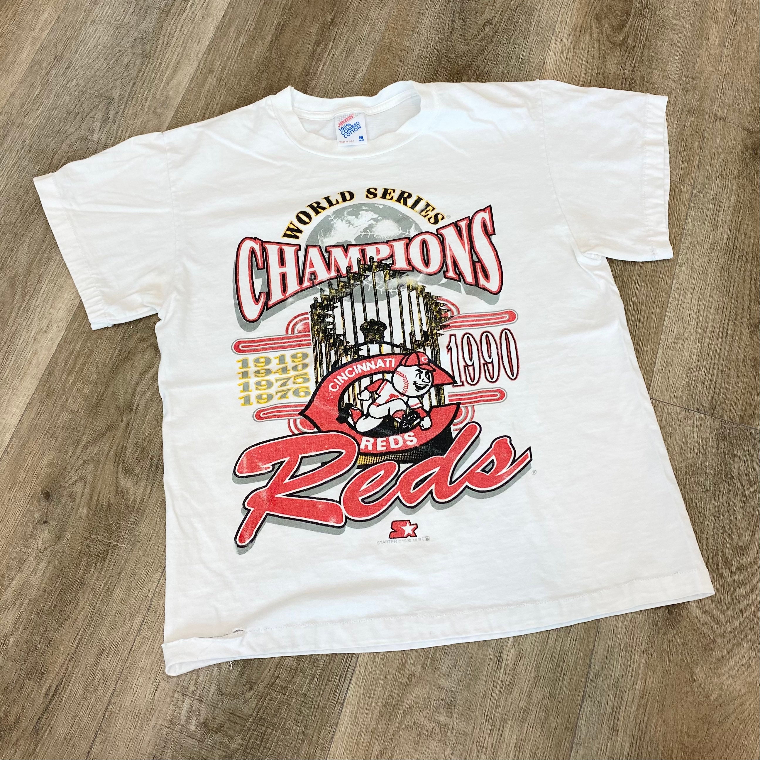 Sports / College Vintage MLB Cincinnati Reds World Champions Tee Shirt 1990 Small Made in USA