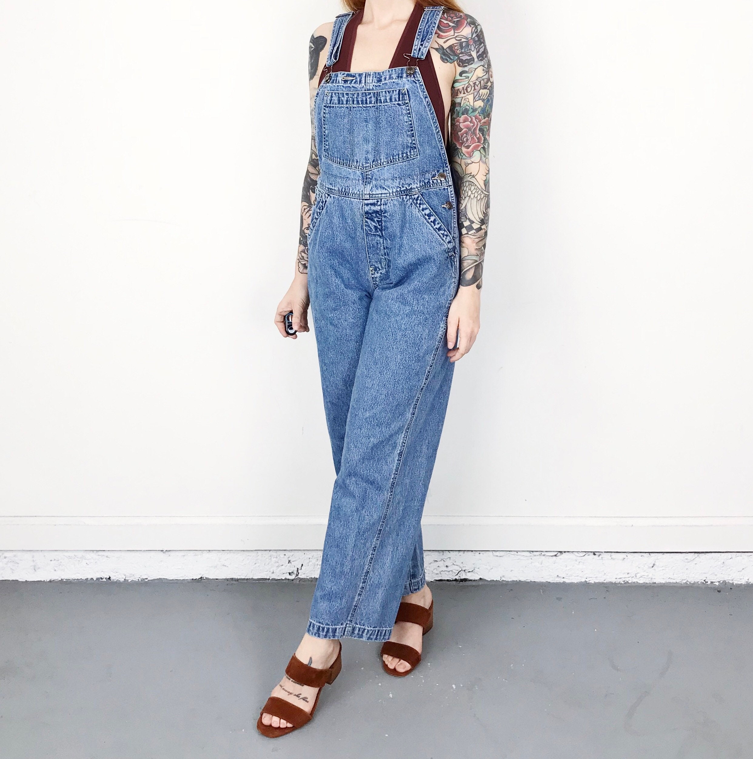 90's Denim Overalls / Size Small Petite