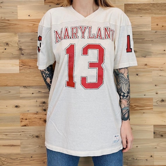 Vintage University of Maryland Terrapins Champion Football Jersey Shirt Top
