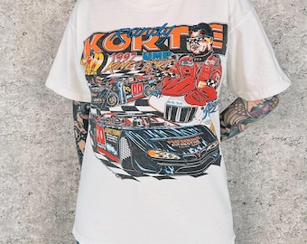 Camiseta vintage de los 90 de Randy Korte, el rey de las carreras de tierra.